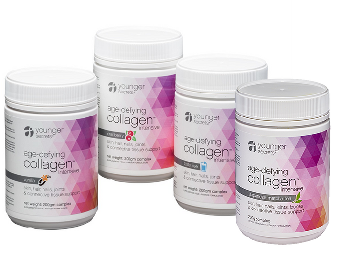 age-defying collagen™ intensive value pack (Matcha, Vanilla, Cranberry or Taste Free) - 3 months supply