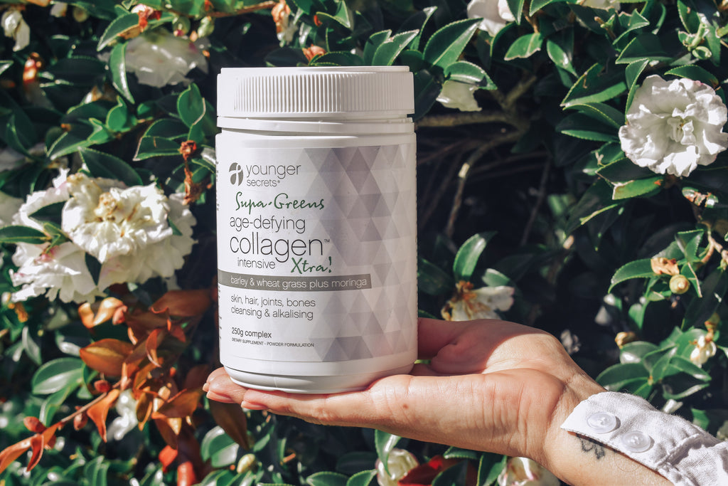 Supa-Green Age-Defying Collagen™ Intensive Xtra! & Age-Defying Collagen™ Intensive (Matcha, Vanilla, Cranberry or Taste Free) Pack.... Two months supply